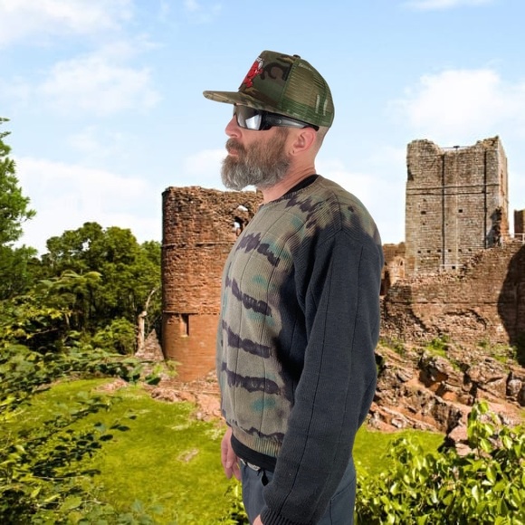 “DAMAGE Control” Custom Bleached and Dyed Cotton Knit Shirt M - Picture 12 of 12